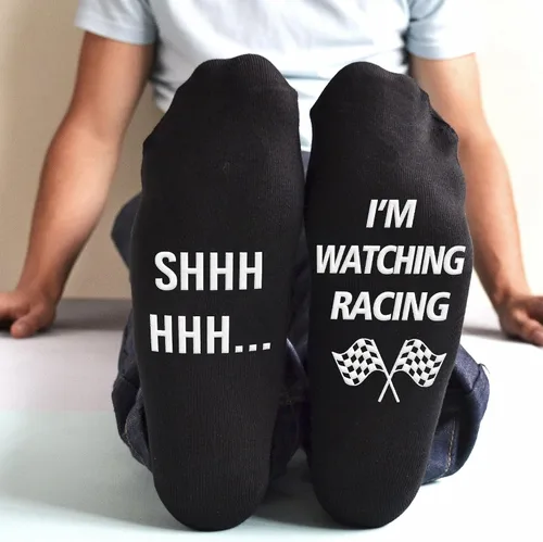 Vista 4 de VICRAZY F1 Racing Car, calcetines deportivos para hombres y mujeres, regalos de Fórmula 1, calcetines de carreras, rellenos de calcetines