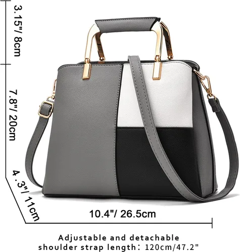 Vista 2 de JHVYF Bolso cruzado con asa superior para mujer, estilo clásico, estilo casual