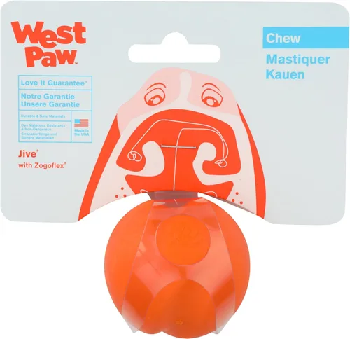 Vista 8 de West Paw, Juguete en forma de balón para perro, masticable y resistente, diseño Jive Zogoflex, Verde agua