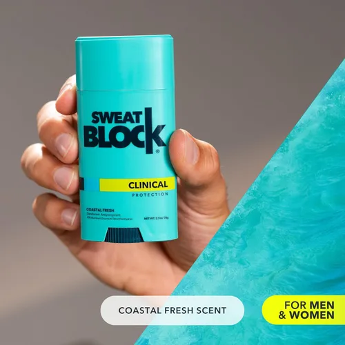 Vista 6 de SweatBlock Desodorante Antitranspirante para Mujeres y Hombres 48 Horas de Alta Protección contra el Sudor y el Olor Sin Irritación
