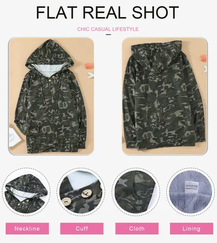 Vista 5 de Dokotoo - Sudaderas casuales de manga larga con capucha para mujer, con cordón y bolsillos