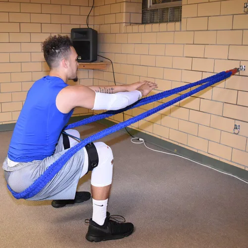 Vista 3 de Kit de Entrenamiento de Resistencia Multideportivo con Cuerda Elástica de Velocidad de Aceleración - Mejora Fuerza, Potencia, Agilidad, Salto