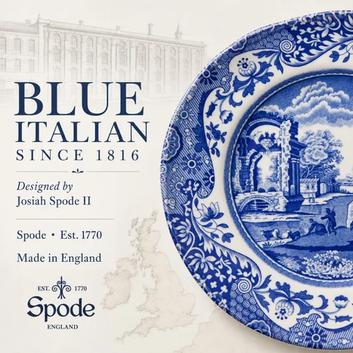 Vista 7 de Spode Plato de pan y mantequilla italiano azul, juego de 4