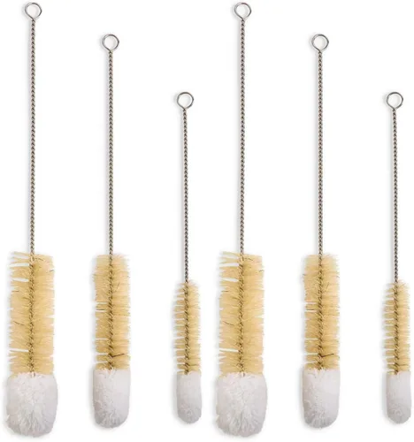 Vista 7 de HIC Kitchen Cepillos de limpieza de punta suave, microfibra antiarañazos con cerdas de cabeza de jabalí, juego de 3 tamaños