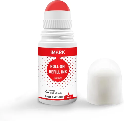 Vista 5 de iMARK Recambio de tinta enrollable prémium para almohadillas de espuma y fieltro, 2 onzas (negro)