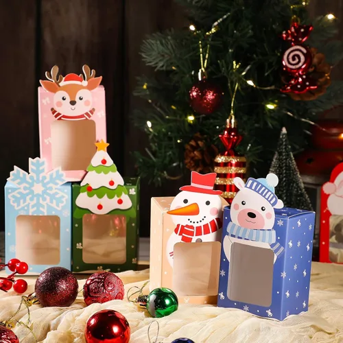 Vista 5 de Eaasty 18 Unidades Cajas de Regalo de Dinero en Efectivo de Navidad para Regalar Dinero con Ventana Transparente Portador de Dinero para Regalo