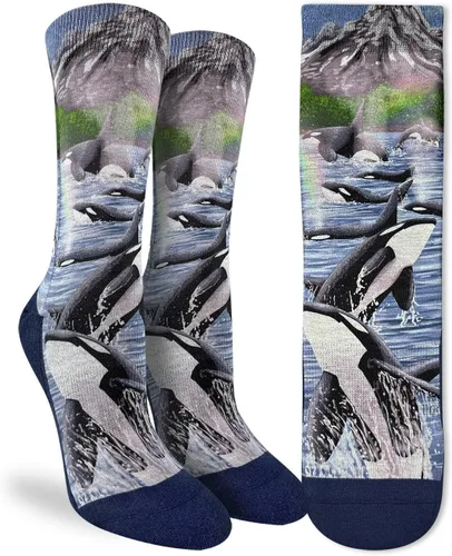 Vista 9 de Good Luck Sock Women's Fish and Ocean Animal Socks, Adult