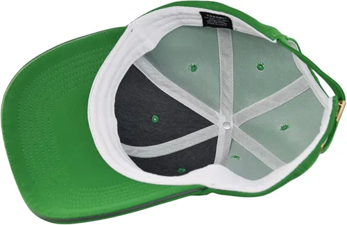 Vista 5 de TSSGBL Gorras de béisbol de alta calidad con estructura lisa ajustable de moda en blanco con ala de sándwich reflectante, Medium-X-Large