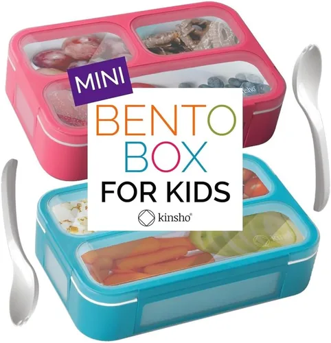 Vista 15 de Bento - Juego de Lonchera para almuerzo o refrigerio, a prueba de fugas, con recipientes, para niños y adultos, libre de BPA, apto para microondas
