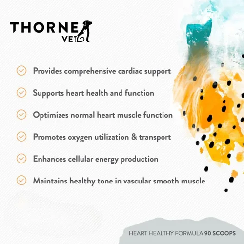 Vista 4 de ThorneVET Fórmula para la salud del corazón: apoyo cardiovascular para perros y gatos, 90 cucharadas