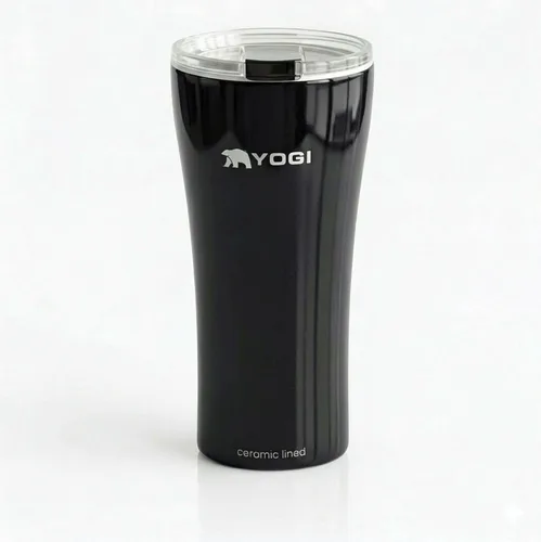 Vista 2 de YOGI Elements - Vaso de 16 onzas, color perla negra Negro (Black Pearl)