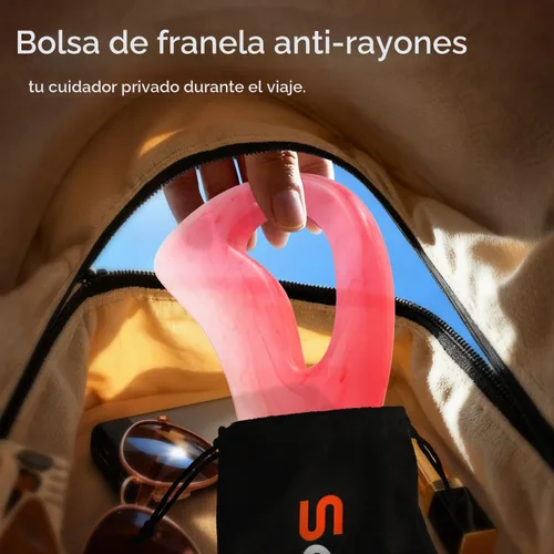Vista 7 de Scienlodic Gua Sha - Herramienta de masaje con mango (resina), herramienta de raspado Guasha más grande para masaje de espalda, cuello, cara