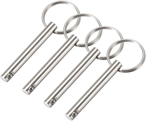 Vista 8 de uxcell Pin de liberación rápida 6mmX45mm Marine Hardware para barco Bimini Bisagra cubierta superior 4 piezas