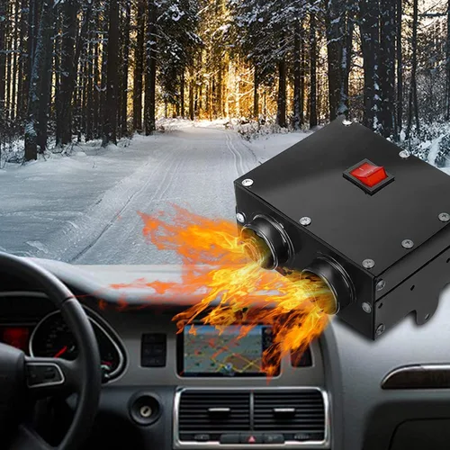 Vista 2 de Calentador de ventilador universal de 500 W 12 V para coche, camión, calefacción, calentador de aire, desempañador, 12 V, 500 W, calentador