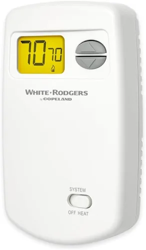 Vista 2 de Termostatos Emerson 1E78-140 Termostato no programable solo para calefacción para sistemas de una sola etapa, Blanco