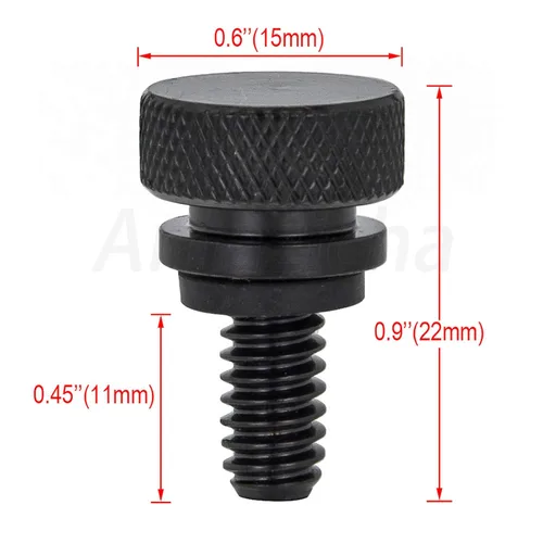 Vista 2 de Amazicha Kit de montaje de tuerca de tornillo de acero inoxidable negro compatible con Harley Davidson Touring Sportster Softail Dyna 1996-2026
