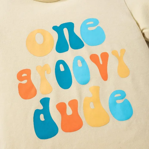 Vista 3 de Pudcoco Conjunto de camiseta de manga corta con letras de manga corta y pantalones largos sólidos, ropa de verano