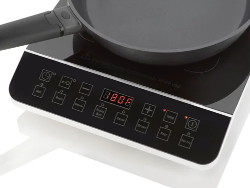 Vista 5 de Zavor Onyx - Placa de inducción, quemador eléctrico con 8 botones de inicio rápido, quemadores de bajo consumo para cocinar hasta un 50% más rápido