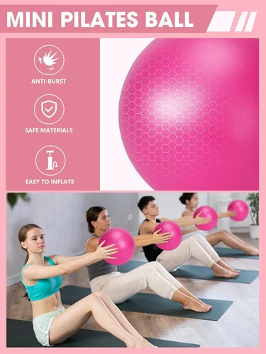 Vista 6 de Juego de anillos de pilates para entrenamiento en casa, kit esencial de pilates para mujeres