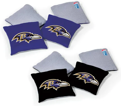 Vista 20 de Wild Sports - Bolsas de frijoles de doble cara de fútbol americano profesional de la NFL, 8 unidades, bolsas de lanzamiento de primera calidad