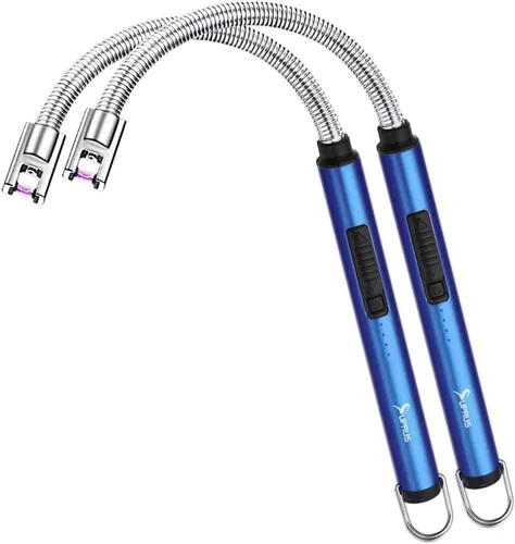 Vista 20 de Encendedor de velas eléctrico SUPRUS USB tipo C recargable, con carcasa de acero y gancho para colgar con cuello flexible de 360° (negro)