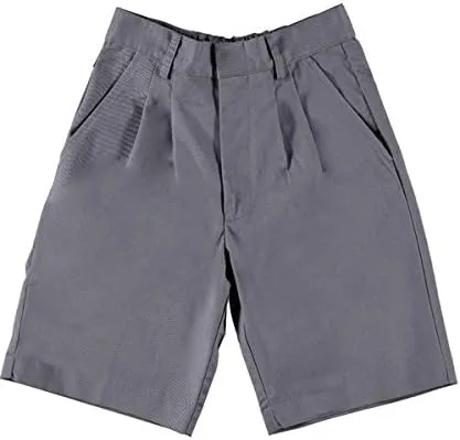 Vista 2 de Universal - Pantalones cortos plisados para uniforme escolar, Gris, 2T