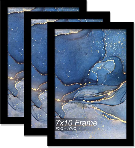 Vista 190 de Fxojyvo Marco de fotos de 5 x 8 pulgadas, marco negro para póster de fotos de 5 x 8 pulgadas, peso ligero y altamente transparente, marco de 5 x 8