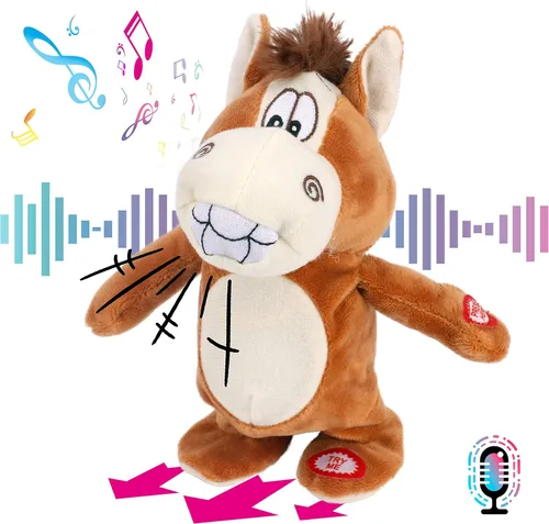 Vista 13 de Hopearl Muñeca negra que habla y canta, repite lo que dices, muñeca negra que camina, juguete animado interactivo, eléctrico, regalo de peluche