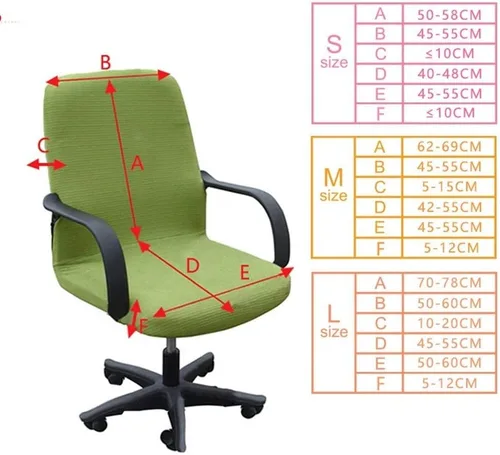 Vista 2 de Funda para silla de oficina con elástico extraíble y elástico para silla de oficina, funda de asiento elástica y elástica, funda universal