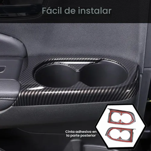 Vista 7 de 2 portavasos, cubierta de marco de panel para puerta trasera para Honda Pilot 2016-2022/Passport 2019-2023, material ABS automotriz 2ª fila asiento