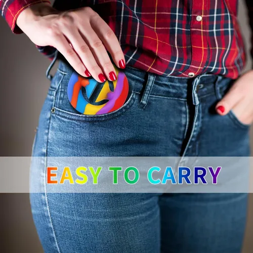 Vista 7 de Paquete de 4 juguetes para ansiedad para aliviar el estrés, juguetes sensoriales con agarre de mano, regalo para hacer ruido, para aliviar