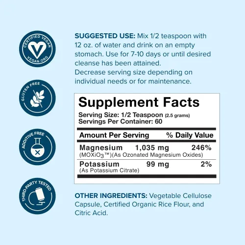 Vista 6 de nbpure MagO7 - Polvo natural de limpieza y desintoxicación de colon – Alivio ocasional del estreñimiento, suavizante de heces y apoyo de hinchazón