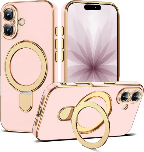 Vista 146 de Funda compatible con iPhone 12 con soporte de anillo magnético invisible [compatible con Mag-Safe] [Protector completo de lente de cámara] Funda