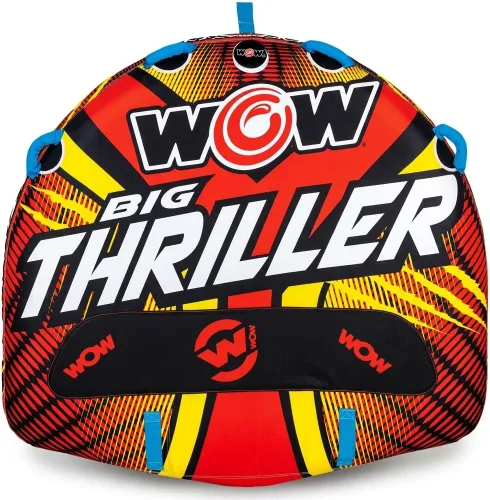 Vista 8 de Wow Sports Thriller - Tubo de cubierta remolcable para adultos que navegan en barco, inflable para deportes acuáticos