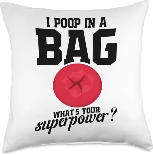 Vista 4 de Colostomy Kiss My Stoma Stoma Surgery Survivor Colostomy Throw Pillow