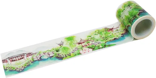 Vista 22 de Wrapables Diseños Decorativos Washi Cinta de Enmascarar, 0.787 in x 16.4 ft, Trenes de Navidad