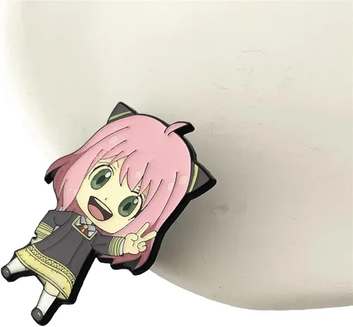Vista 5 de Pin de metal de anime, pin de aleación de zinc de dibujos animados