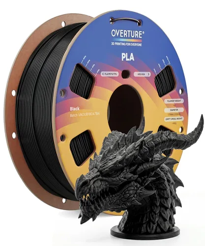 Vista 46 de OVERTURE Paquete de 10 filamentos PLA de 0.069 lbs (0.069 in), filamento de impresora 3D de herido ordenado, paquete de 10 bobinas de 2.2 libras