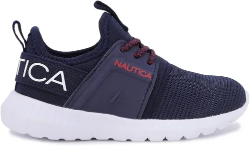 Vista 2 de Nautica Tenis de moda con cordones para niños transpirables y atléticos para correr para niño y niña niño pequeñoniño