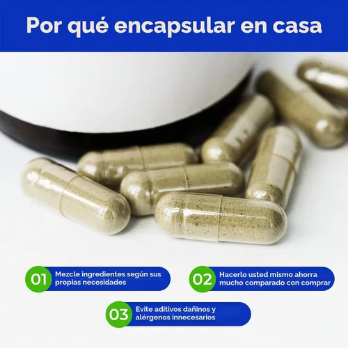 Vista 7 de Cápsulas veganas vacías de tamaño 0-100 cápsula vegetal, cápsulas vacías vegetales con 2 cucharas de micro laboratorio