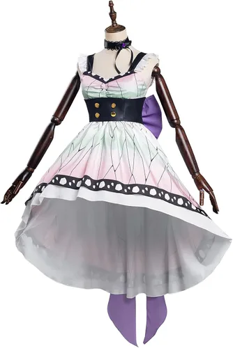 Vista 3 de Cosplaypark Kochou Shinobu Lolita - Juego de vestido de sirvienta de anime para mujer, disfraz de fiesta de Halloween