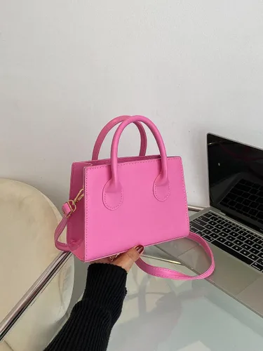Vista 2 de GORGLITTER Bolso cruzado pequeño para mujer, bolso cruzado de doble asa para el hombro, bolso cruzado cuadrado