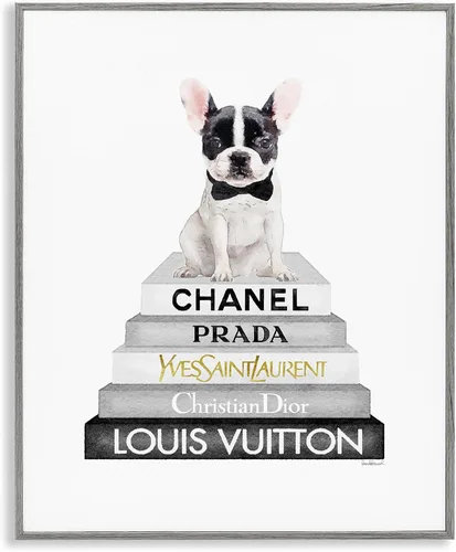 Vista 15 de Stupell Industries Fancy Boston Terrier - Estantería para perros, diseño de Amanda Greenwood