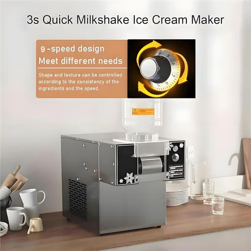 Vista 3 de Snowflake Ice Maker Machine, Automatic Electric Ice Shaved Machine, Food-Grade Stainless Steel Material Slushie Machine For Home, Parties, Food