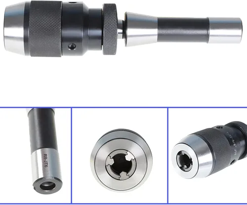 Vista 6 de kimllier Portabrocas autoapretables sin llave de 1/32-5/8 pulgadas Rango de sujeción de 0.005 pulgadas Precisión Portabrocas de alta resistencia