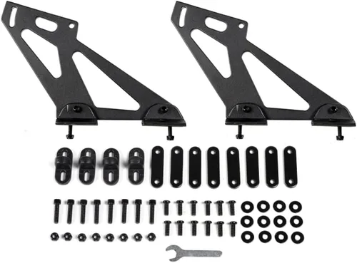 Vista 5 de Q1-TECH, Alerón de maletero ajustable pintado negro brillante con kit de accesorios, alerón de maletero ajustable tipo 1 pintado negro ABS GT