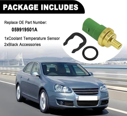 Vista 5 de Sensor de temperatura del refrigerante del motor, compatible con VW Paassat 2.5, TDI 1998-2000, compatible con A3 1.6 1996-2003, S4 4.2 V8