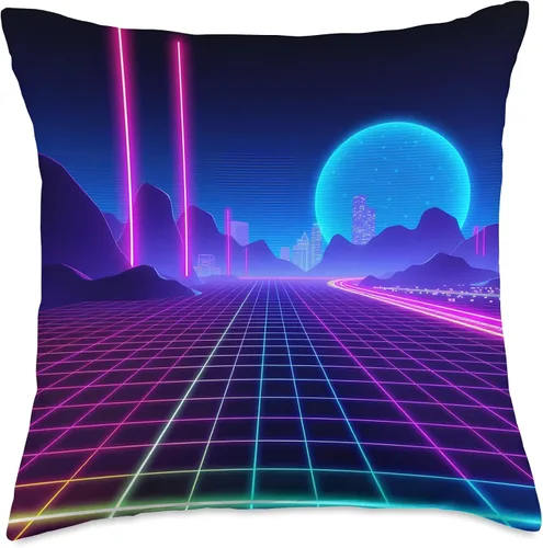 Vista 4 de Vaporwave - Almohada estética Synthwave Retrowave de los años 80 y 90