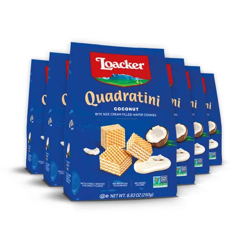 Vista 14 de Loacker Quadratini - Obleas de yogur de arándano de tamaño pequeño