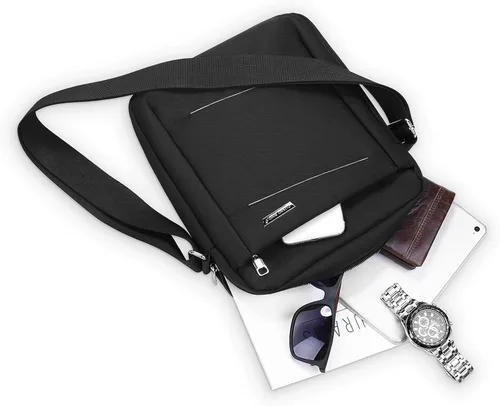Vista 7 de BAIGIO Bandolera para hombre bandolera para hombre bolsa de viaje bolso para hombre bolso casual bolso para trabajo negocios